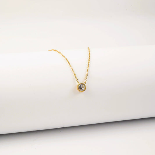 Black & White Stone Pendant Necklace