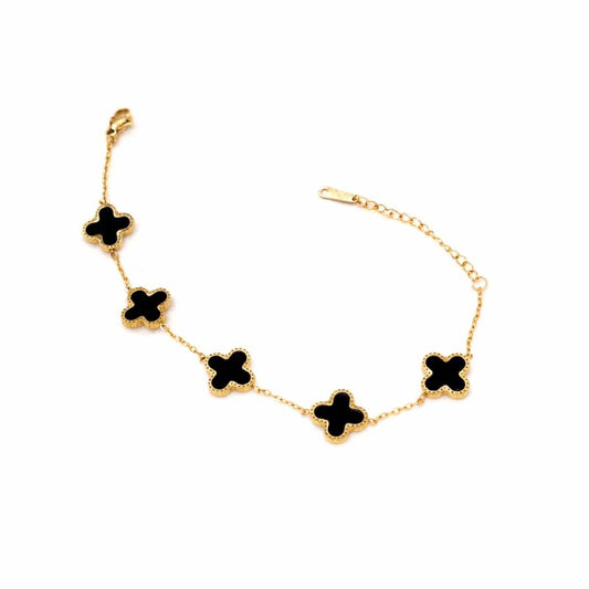 Black Clover Chain Bracelet