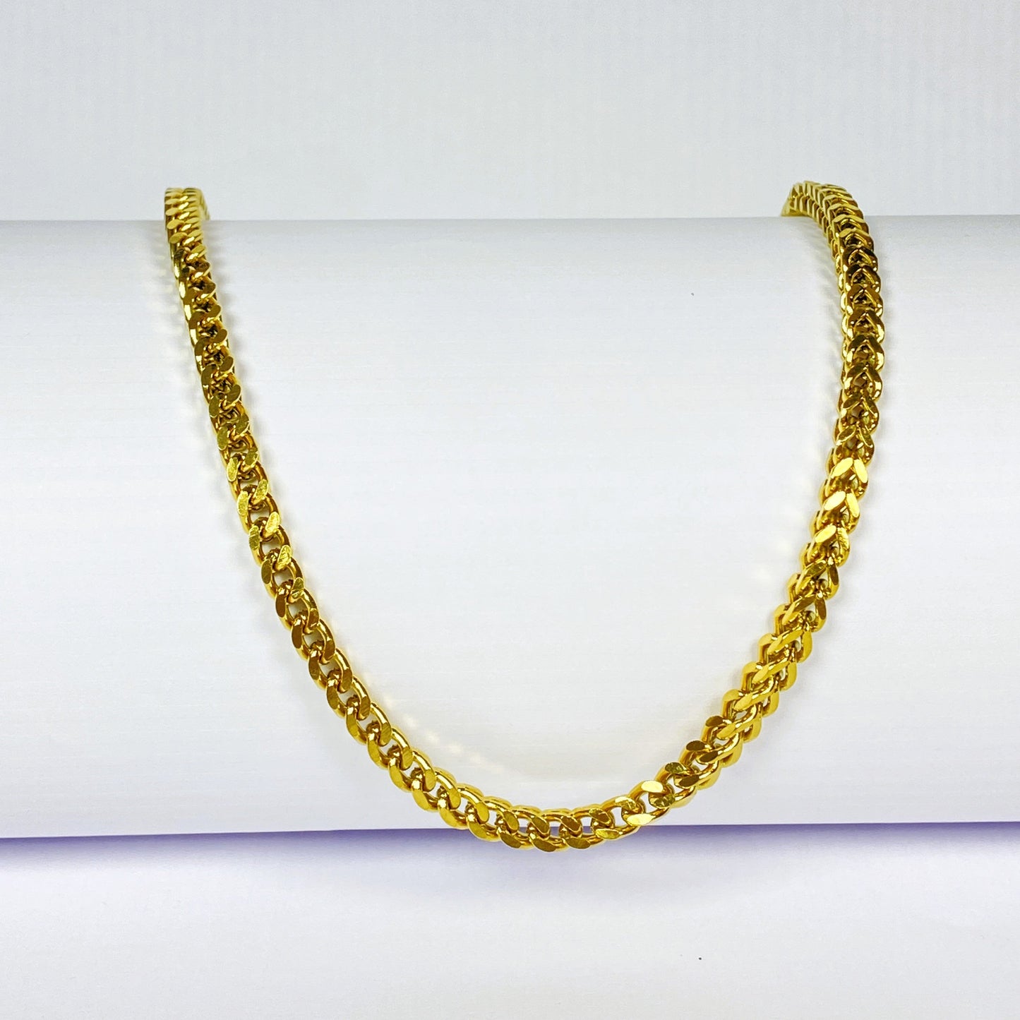 Classic Gold Curb Chain Necklace