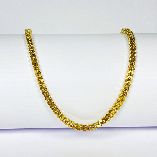 Classic Gold Curb Chain Necklace