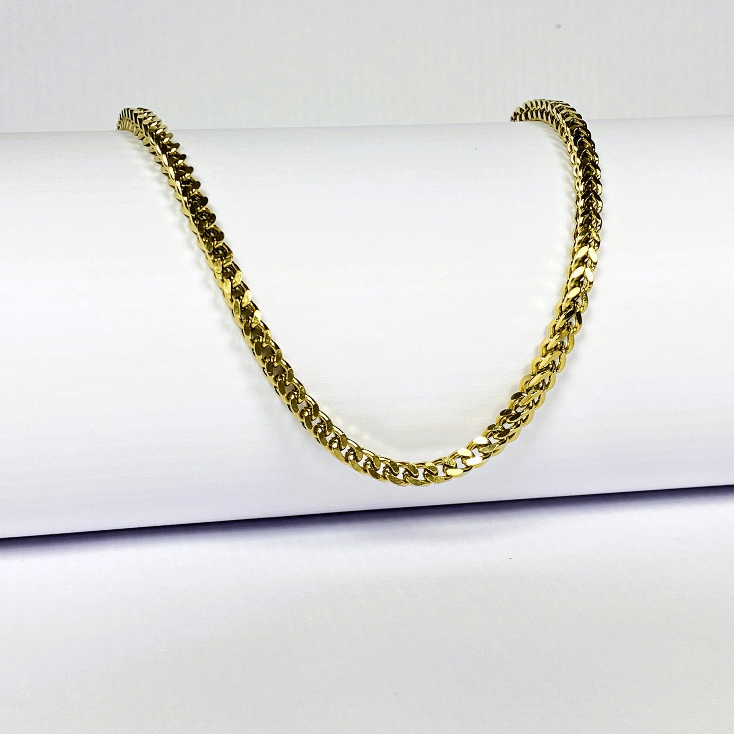 Classic Gold Curb Chain Necklace