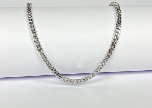 Classic Silver Cuban Chain Necklace
