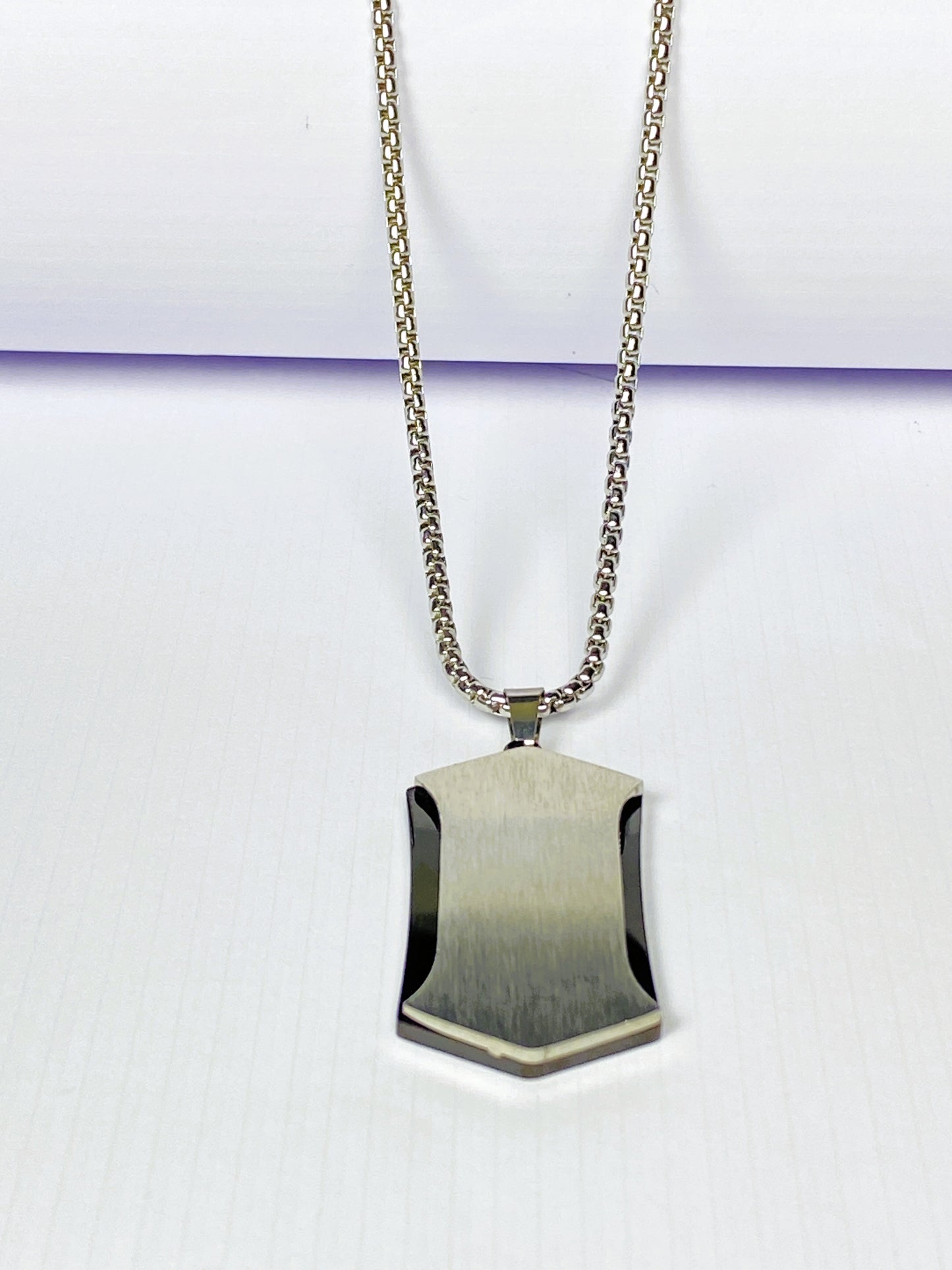 Steel Edge Dog Tag Necklace
