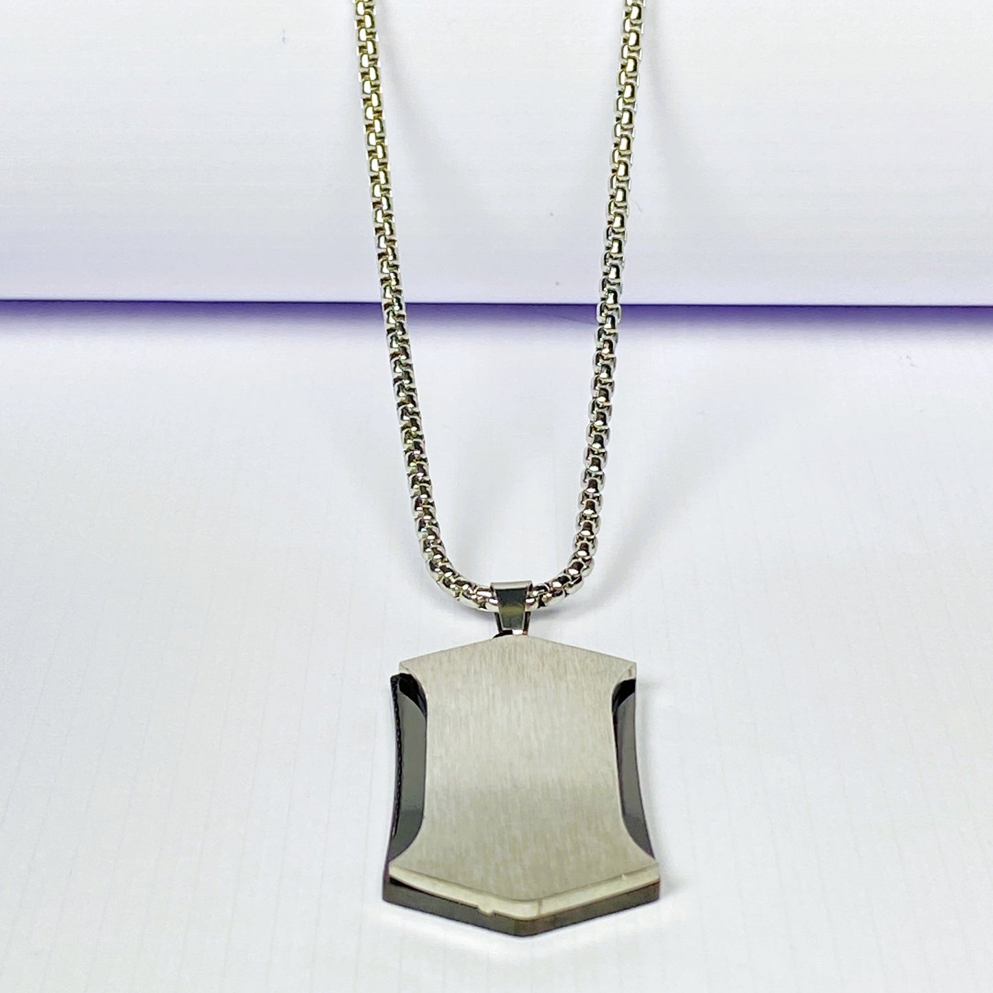 Steel Edge Dog Tag Necklace