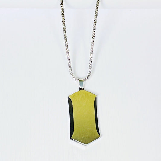 Steel Edge Dog Tag Necklace