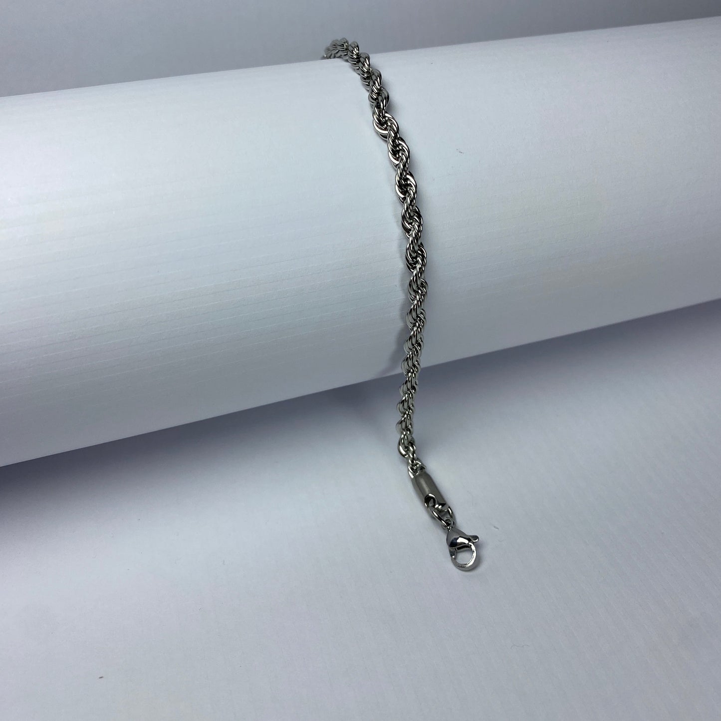 Silver Rope Chain Bracelet