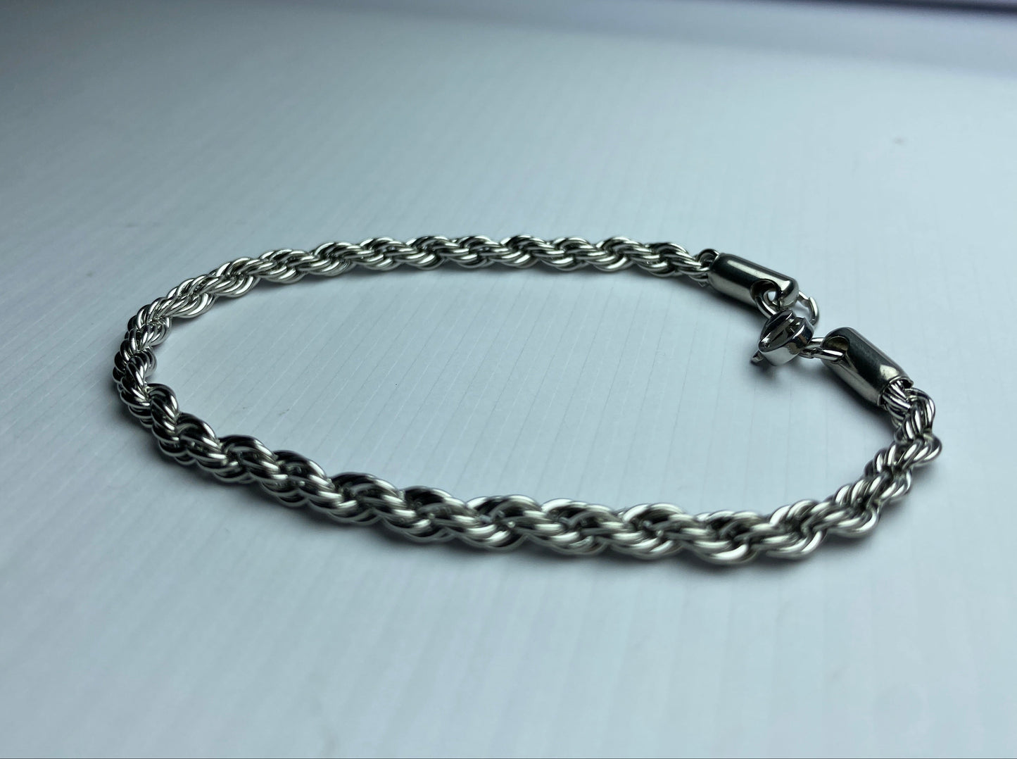 Silver Rope Chain Bracelet