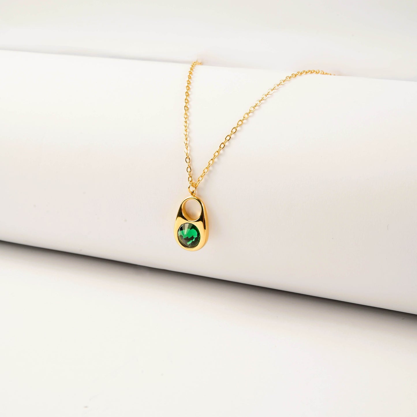 Green Gemstone Pendant Necklace