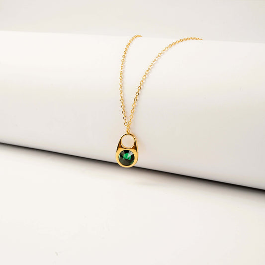 Green Gemstone Pendant Necklace
