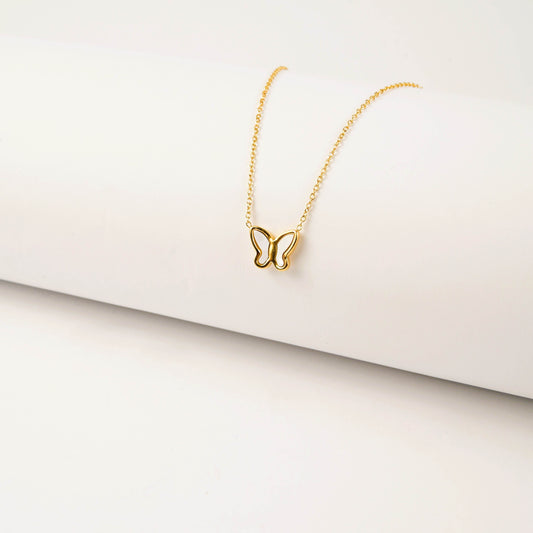 Minimalist Butterfly Pendant Necklace