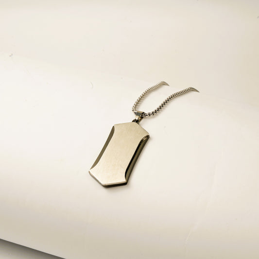Steel Edge Dog Tag Necklace