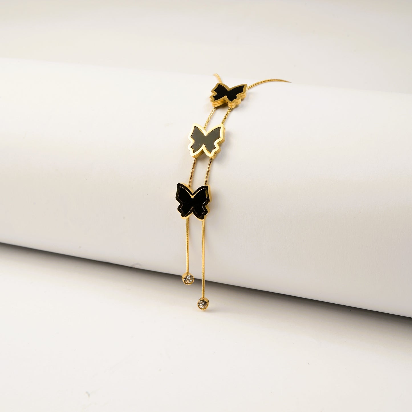 Triple Butterfly Pendant Necklace