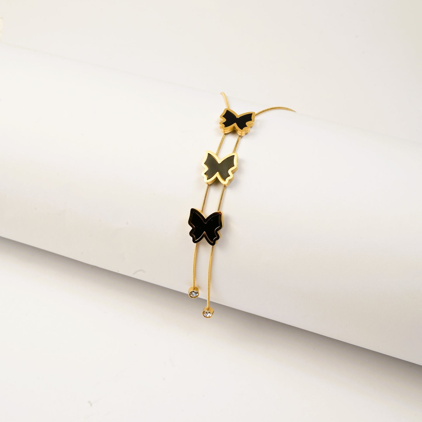 Triple Butterfly Pendant Necklace